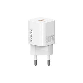 Syrox PDQ30B 30W PD QC 4.0 1X USB-A+1X Type-C Port Çıkışlı Şarj Cihazı
