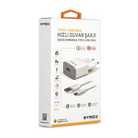 Syrox Q22 Type-C Hızlı Şarj Seti