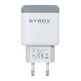Syrox Q33 3.0A 18W Beyaz Hızlı USB Duvar Şarj Adaptörü Başlık