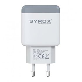 Syrox Q33 3.0A 18W Beyaz Hızlı USB Duvar Şarj Adaptörü Başlık
