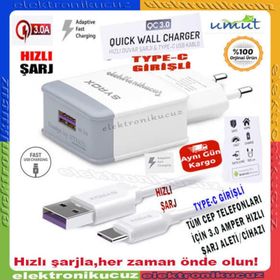 Syrox Samsung Galaxy A70 Uyumlu Type-C Hızlı Şarj Aleti + Kablo