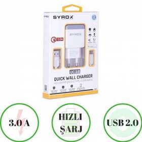 Syrox Samsung Galaxy Fold Uyumlu Type-C Hızlı Şarj Aleti + Şarj Kablosu