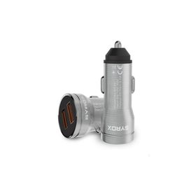 Syrox SC20B 3.1A 20W 2XUSB-A Çıkışlı Hızlı Araç Gri Şarj Cihazı