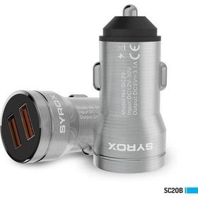 Syrox SC20B 3.1A 20W 2XUSB-A Çıkışlı Hızlı Araç Gri Şarj Cihazı
