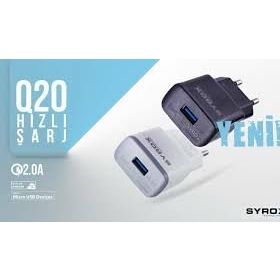 Syrox SYX-Q20 Android Uyumlu Hızlı Şarj Seti