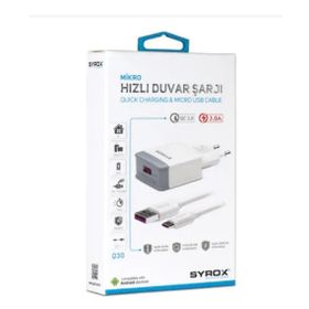 Syrox SYX-Q30 Samsung 3 Amper Hızlı Ev Şarjı