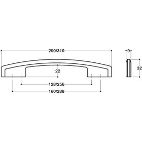 System 256 mm SY4160 0256 CR Krom Kulp