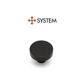 System 38 mm SY1910 0038 AL6 Siyah Düğme Kulp