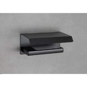 System BA1019 011 AL6 Flat Kapaklı Siyah Tuvalet Kağıtlığı