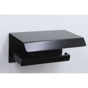 System BA1019 011 AL6 Flat Kapaklı Siyah Tuvalet Kağıtlığı