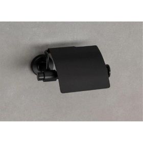 System BA1031 010 AL6 Kapaklı Siyah Tuvalet Kağıtlığı