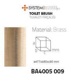 System BA4005 009 ABM Antik Sarı Tuvalet Fırçalığı