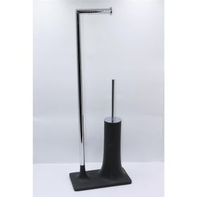 System BA4015048R2-CR Siyah Krom Hareketli WC Seti