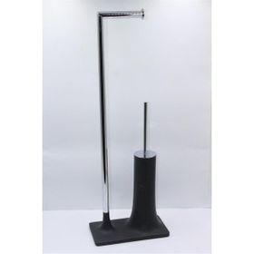 System BA4015048R2-CR Siyah Krom Hareketli WC Seti