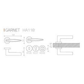 System HA118RO12 AL6 Siyah Garnet Kapı Kolu