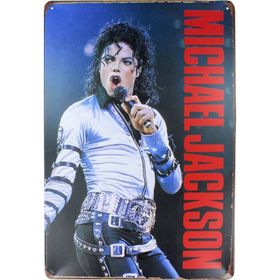 T-Bek Dekoratif Vintage Michale Jackson 20x30 cm Metal Pano Poster