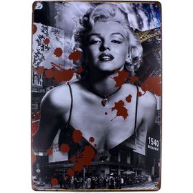 T-Bek Dekoratif Vintage Monroe 20x30 cm Metal Pano Poster