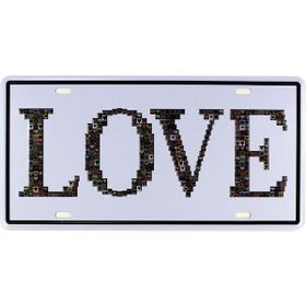 T-Bek Vintage Love 15x30 cm Metal Plaka Poster