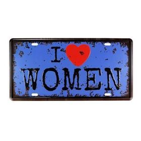 T-Bek Vintage Women 15x30 cm Metal Plaka Poster