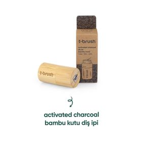 T-Brush 30 m Activated Charcoal Bambu Kutu Diş İpi