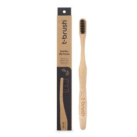 T-Brush Koyu Gri Bambu Orta Sert Diş Fırçası