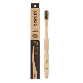 T-Brush Koyu Gri Bambu Orta Sert Diş Fırçası