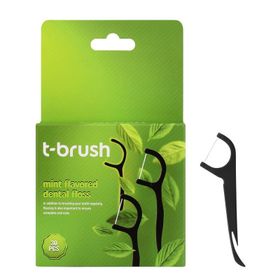 T-Brush Nane Tadı İçerikli 30 Adet Kürdanlı Diş İpi