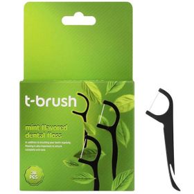 T-Brush Nane Tadı İçerikli 30 Adet Kürdanlı Diş İpi