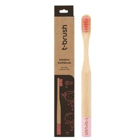 T-Brush Pembe Bambu Yumuşak Çocuk Diş Fırçası