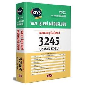 T.C. Adalet Bakanlığı Yazı İşleri Genel Müdürlüğü Gys Tamamı Çözümlü 3245 Uzman Soru Bankası Data