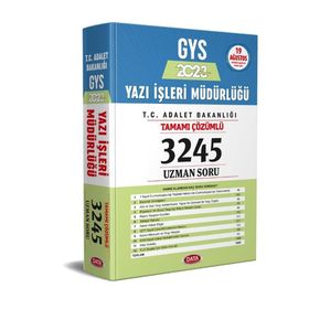 T.C. Adalet Bakanlığı Yazı İşleri Genel Müdürlüğü Gys Tamamı Çözümlü 3245 Uzman Soru Bankası Data