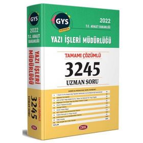 T.C. Adalet Bakanlığı Yazı İşleri Genel Müdürlüğü Gys Tamamı Çözümlü 3245 Uzman Soru Bankası Data