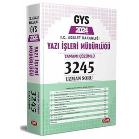T.C. Adalet Bakanlığı Yazı İşleri Genel Müdürlüğü Gys Tamamı Çözümlü 3245 Uzman Soru Bankası Data