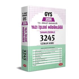 T.C. Adalet Bakanlığı Yazı İşleri Genel Müdürlüğü Gys Tamamı Çözümlü 3245 Uzman Soru Bankası Data