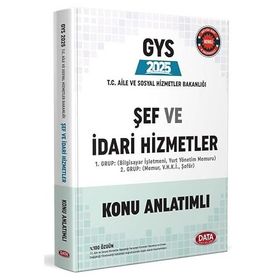 T.C. Aile ve Sosyal Hizmet Bakanlığı GYS Şef ve İdari Hizmetler Tamamı Çözümlü Konu Anlatımlı - Data Yayınları