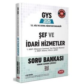 T.C. Aile ve Sosyal Hizmet Bakanlığı GYS Şef ve İdari Hizmetler Tamamı Çözümlü Konu Anlatımlı - Data Yayınları