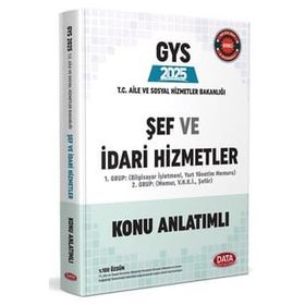 T.C. Aile ve Sosyal Hizmet Bakanlığı GYS Şef ve İdari Hizmetler Tamamı Çözümlü Konu Anlatımlı - Data Yayınları