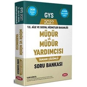 T.C. Aile ve Sosyal Hizmetler Bakanlığı GYS Müdür ve Müdür Yardımcısı Tamamı Çözümlü Soru Bankası Data Yayınları