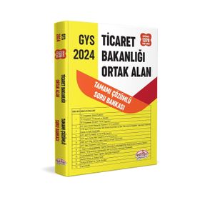 T.C. Ticaret Bakanlığı Tüm Kadrolar İçin Tamamı Çözümlü Ortak Alan Soru Bankası - Editör Yayınları