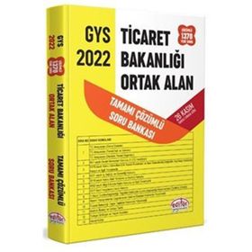 T.C. Ticaret Bakanlığı Tüm Kadrolar İçin Tamamı Çözümlü Ortak Alan Soru Bankası - Editör Yayınları