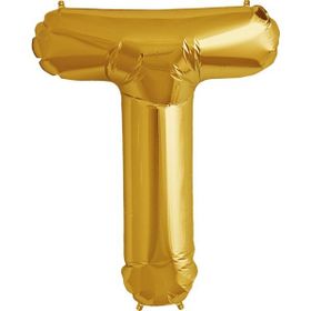 T Harf Altın 100 cm Folyo Balon