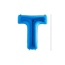 T Harf Grabo Mavi 100 cm Folyo Balon