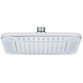 T-may Banyo Çamlıca Kare Krom Beyaz Paslanmaz Tepe Duş Seti Başlığı
