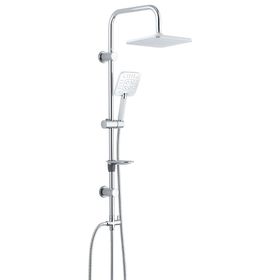 T-may Banyo Çamlıca Robot Kare Krom Paslanmaz Tepe Duş Takımı Seti
