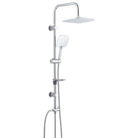 T-may Banyo Çamlıca Robot Kare Krom Paslanmaz Tepe Duş Takımı Seti
