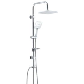 T-may Banyo Çamlıca Robot Kare Krom Paslanmaz Tepe Duş Takımı Seti
