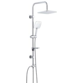 T-may Banyo Çamlıca Robot Kare Krom Paslanmaz Tepe Duş Takımı Seti