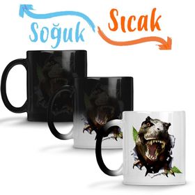 T Rex Dinazor Sihirli Porselen Kupa