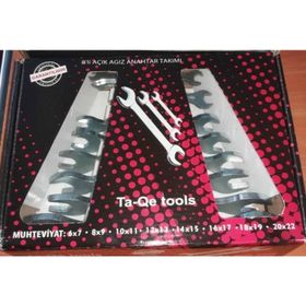 Ta-Qe 6-22 mm 8 Parça 8Li İki Ağız Düz Anahtar Takımı
