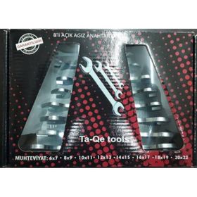 Ta-Qe 6-22 mm 8 Parça 8Li İki Ağız Düz Anahtar Takımı
